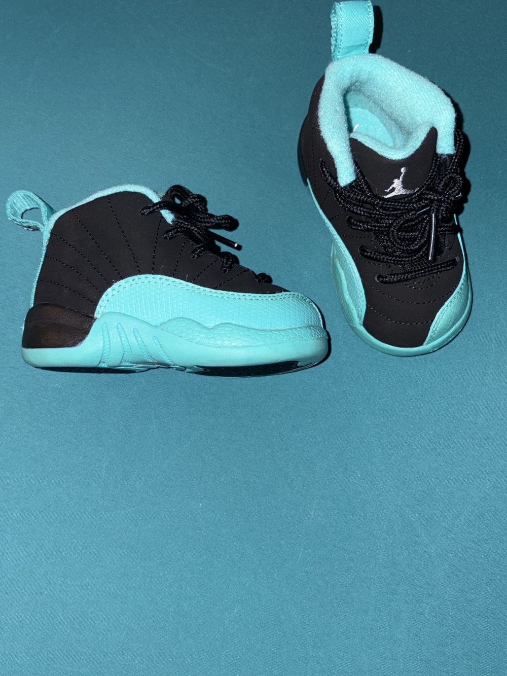 Air Jordan 12 Retro Toddler Size US 4C Black & Teal